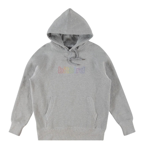 Bitbird Create Forever Rainbow Logo Hoodie in Heather Gray Size L SOLD OUT - Picture 1 of 9